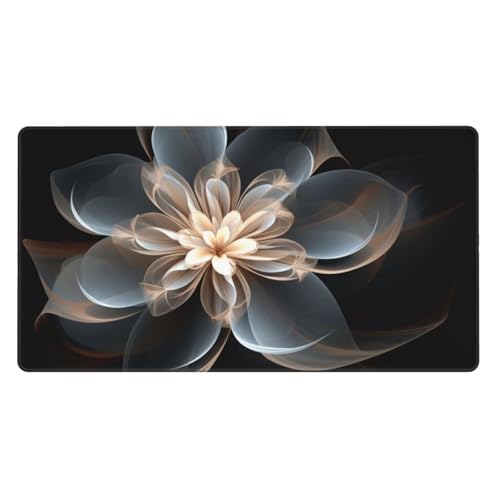 Gaming Mauspad XXL 1200x500x4mm Großes Mousepad mit Ernähten Kanten, Wasserdicht und Rutschfest Tastatur Matte, Verbessert Präzision und Geschwindigkeit, für Büro, PC Laptop Pad Abstrakte Blumen Z4087 von Generisch