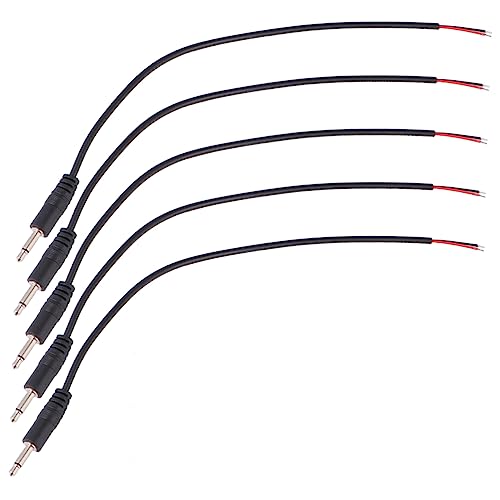 Generisch 10St Mono handykabel kopfhörerkabel Audiokabel Stecker auf Stecker Lautsprecherregal in der Ecke Ohr Antennenkabel Headset Audiokabel mit 3,5-mm-Stecker 3,5-mm-Klinkenstecker Black von Generisch