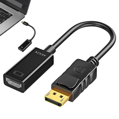 Generisch DP-Adapter PC-Projektor-Konverter – 4K-Kabel für Monitor | Tragbarer DP-Konverter für Projektor und Computer, hochwertiger -Adapter für gestochen scharfe Videos und Nahtlose Kon von Generisch