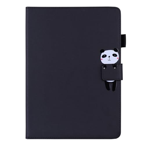 Generisch DayQiQiPu Hülle für Lenovo Tab K11 Plus Modell: TB352FU 11,45 Zoll 2024 Tablet Cover PU-Leder Cartoon Panda Magnetverschluss Schutzcover mit Kartenfächern & Ständerfunktion Schwarz von Generisch