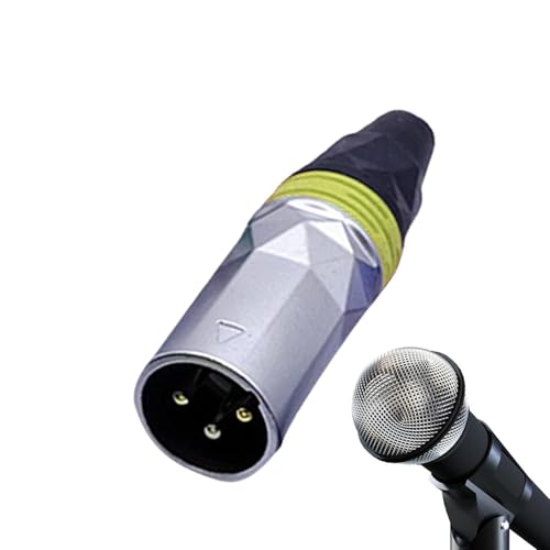 Generisch XLR-Stecker, Audio-XLR-Stecker - 3-polige Steckerstecker | Männlicher Stereo-Audio-Adapter, Mikrofon-Stecker-Audio-Buchse, verchromt für Mikrofon-Audio-Buchse von Generisch