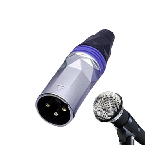 Generisch XLR-Stecker, XLR-Kabelstecker,Stecker 3-poliger XLR-Stecker | Verchromter Stecker, Stereo-Audio-Adapter, Audio-Klinken-Mikrofonstecker, Mikrofonkabel-Stecker von Generisch