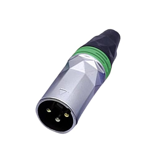 Generisch XLR-Stecker, XLR-Kabelstecker - 3-polige Steckerstecker | Verchromte Audio-Buchse, Stereo-Audio-Adapter-Konverter, Stecker für Mikrofon-Audio-Buchse von Generisch