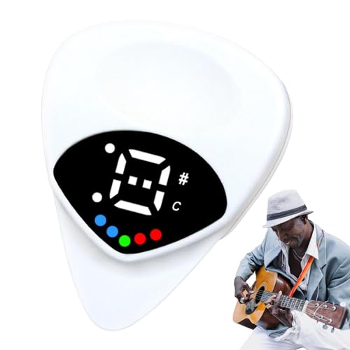 Gitarren-Stimmgerät zum Anklippen, LED-Gitarrenplektrum mit HD-Bildschirm, chromatisches digitales Stimmgerät, akustische Gitarren, Lernwerkzeuge für E-Gitarre, Anfängerwerkzeuge zum Lernen und Üben von Generisch