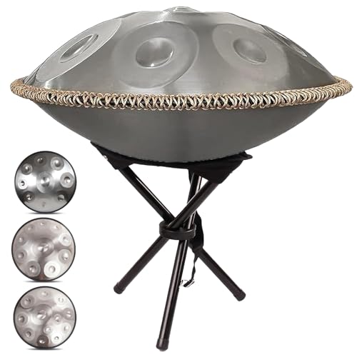 Handpan Instrument 55 cm 432Hz/440Hz, 9/10/12 Note Drum for Sound Healing and Meditation with Holder, Mallets, and Carry Bag Handpan Instrument 55 cm 432Hz/440Hz, 9/10/12 Note Drum for Sound Healing and Meditation with Holder, Mallets, and Carry Bag von Generisch