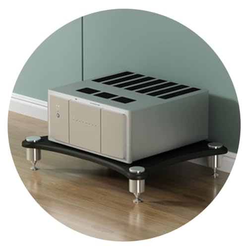 HiFi-Audio-Schrankständer für Plattenspieler und Endstufe, MDF-Konstruktion mit stoßdämpfenden Füßen, Ausrüstungsständer für verbessertes Audio-Erlebnis HiFi-Audio-Schrankständer für Plattenspieler und Endstufe, MDF-Konstruktion mit stoßdämpfenden Füßen, Ausrüstungsständer für verbessertes Audio-Erlebnis von Generisch