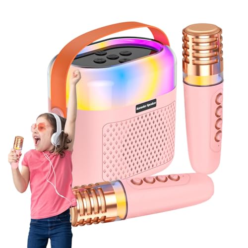 Kids Karaoke, 1200mAh Kids Karaoke Singing Device, 2 Wireless Microphones, Family Karaoke Set, Home Karaoke System for Family Gatherings von Generisch