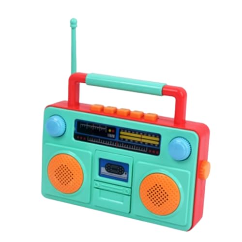 Kinderradio | Tragbarer Boombox-Musikplayer mit Mikrofon | Kleinkindfreundliche Spieluhr, Lernaktivitäten für Vorschulkinder und Plattenspieler für die frühkindliche Entwicklun von Generisch