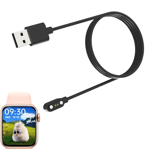 Ladekabel für Smartwatch, 60 cm/23,6 Zoll magnetisches Uhrenladegerät – hochwertige Materialien, schnelles USB-Ladekabel für HW 12 16 Smartwatch-Zubehör von Generisch