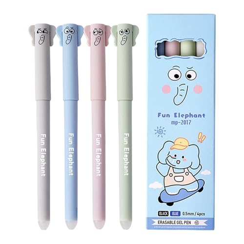 Löschbare Gelstifte, Stift mit Radiergummi - Löschbar schwarze Gel -Tintenstifte,4 Teile feiner Punkt 0,5 mm niedlich stationär, Schulmaterial mit Gummi zum Zeichnen, Journaling, Handschrift Löschbare Gelstifte, Stift mit Radiergummi - Löschbar schwarze Gel -Tintenstifte,4 Teile feiner Punkt 0,5 mm niedlich stationär, Schulmaterial mit Gummi zum Zeichnen, Journaling, Handschrift von Generisch