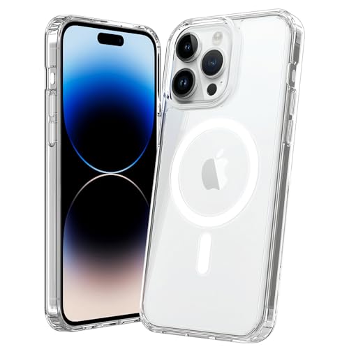 Magnetisches Gehäuse für das iPhone 15 pro max, kompatibel mit kabellosem Laden, stoßfestes Handygehäuse, Schutzhülle mit kratzfester transparenter Rückseite. von Generisch