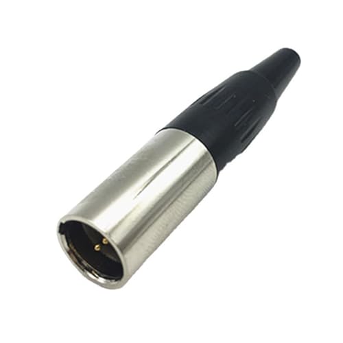 Mikrofonstecker, 4-poliger XLR-Kabelstecker, Männlicher XLR-Audiostecker, Stabiler elektrischer 4-poliger Audio-Adapter für Mikrofone und andere Audiogeräte von Generisch