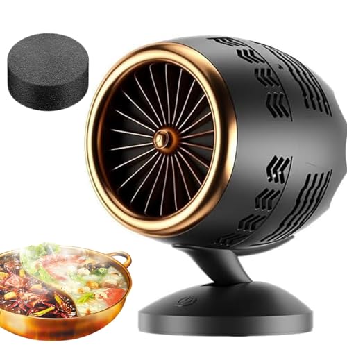 Mini Desktop Dunstabzugshaube mit Höhenwinkelverstellung - Tragbare Dunstabzugshaube Drehbar für Indoor BBQ, Hot Pot in Wohnungen von Generisch