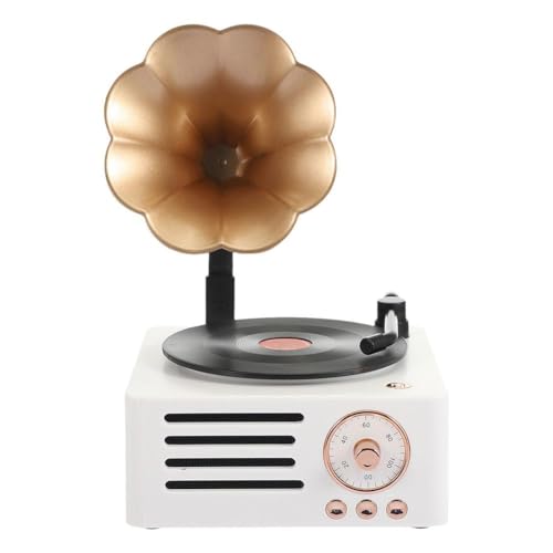 Mini Phonograph Bluetooth Lautsprecher Retro Plattenspieler Musik USB Geschenk Geburtstag Urlaub Dekorationen A1X1 Player Entertainment von Generisch