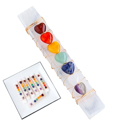 Natürliche Selenit Kristall Stick Chips | 7 Pieces Heilung Kristall Selenit Stab | Selenitstäbe mit Heilkristallen & Draht handgewickelt | Handgefertigter Energieriegel für Altar, Büro, Zuhause Natürliche Selenit Kristall Stick Chips | 7 Pieces Heilung Kristall Selenit Stab | Selenitstäbe mit Heilkristallen & Draht handgewickelt | Handgefertigter Energieriegel für Altar, Büro, Zuhause von Generisch