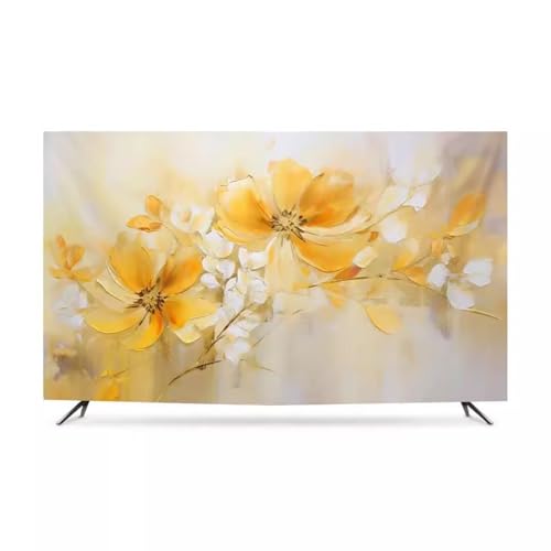 Ölgemälde-Abdeckung für 81,3 cm (32 Zoll) Universal-TV, Computer, Desktop und gebogener Bildschirm, Wandbehang für Schlafzimmer, Wohnzimmer, Heimdekoration, Farbe 4, Größe 132 cm (52 Zoll) von Generisch