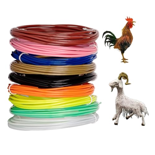 Printing Art Filament-Nachfüllpackung – 10 Farben, 3 m, -Druckstift-Filament – Kinder und Erwachsene, Druckstift-Nachfüllfilament, präzise Passform für reibungslosen Druck von Generisch