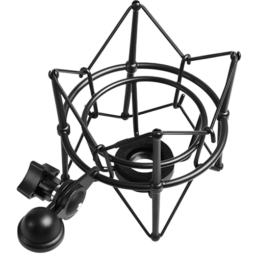 Professionelle Spider Shock Mount für Mikrofone, Anti-Vibration, kompatibel mit Neumann U87 und Lewitt 240, 46 mm Basis, Schwarz von Generisch