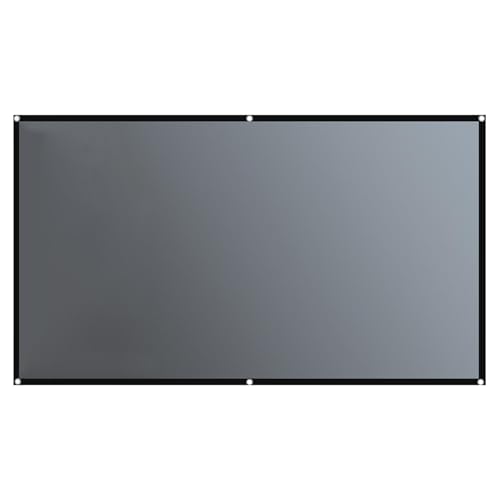 Projektor-Leinwand – 4K-HD-Projektor-Leinwände Für Zuhause | Projektorleinwand Mit 16:9 HD 4K-Leinwand | 16:9 Anti-Licht Anti-Falten-Projektor-Leinwand, 60-130 Zoll Faltbares Filmtuch Für Heimkino-Prä von Generisch