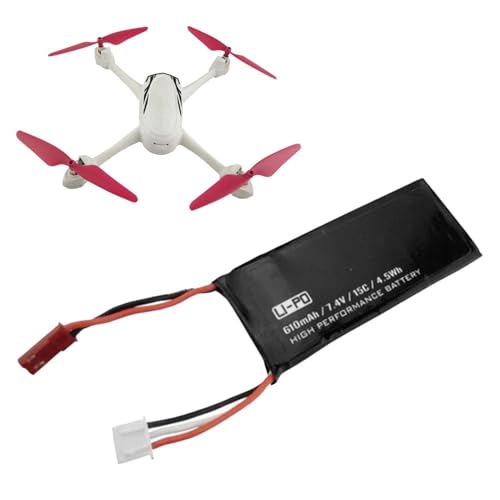 RC-Drohnenbatterien,Drohnen-Ersatzbatterie - 610 mAh Flugzeugbatterie | 7,4-V-Akku mit hoher Kapazität für Quadrocopter, Drohnen-Quadcopter-Flugzeugteile von Generisch