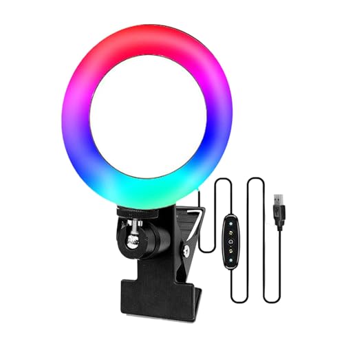 Recording Selfie Light, Rotatable Photography Light, 4.5 Inch Clip-On Selfie Reflections, Portable Makeup Sparkles, Adjustable Spotlight for Live Streaming, and Vlogging von Generisch