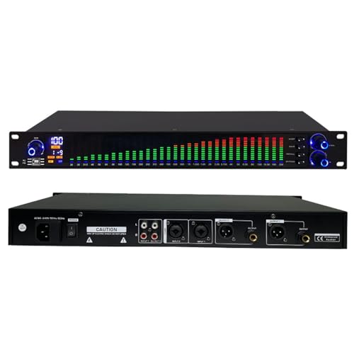 Stereo Graphic Equalizer Equalizer Equalizer 31-Band Digital Equalizer mit LED-Spektrum-Display für Aufnahmestudio - Passen Sie 10 voreingestellte Ergebnisse an, automatische Rauschunterdrückung von Generisch