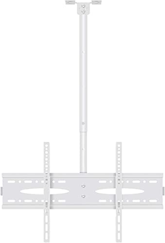 TV-Deckenhalterung für 101,6 cm (40 - 60 Zoll) LED-Flachbildschirme, verstellbare Höhe, unterstützt bis zu 50 kg, VESA, 400 x 600 mm, weißes Finish von Generisch