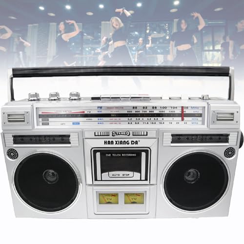 Tragbare Retro-Boombox mit CD-Player, unterstützt SD/USB, AM/FM-Radio, Kassettenrekorder für Reisen und Familienfeiern Tragbare Retro-Boombox mit CD-Player, unterstützt SD/USB, AM/FM-Radio, Kassettenrekorder für Reisen und Familienfeiern von Generisch