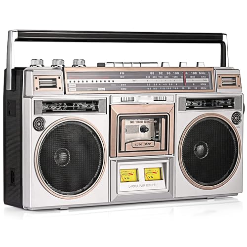 Tragbarer Kassettenspieler-Recorder, Boombox mit AM/FM-Radio, integrierte Stereo-Lautsprecher, USB/Micro-SD-Steckplätze, AUX-Eingang, Kopfhöreranschluss, Konvertieren von Kassetten auf USB/SD Tragbarer Kassettenspieler-Recorder, Boombox mit AM/FM-Radio, integrierte Stereo-Lautsprecher, USB/Micro-SD-Steckplätze, AUX-Eingang, Kopfhöreranschluss, Konvertieren von Kassetten auf USB/SD von Generisch
