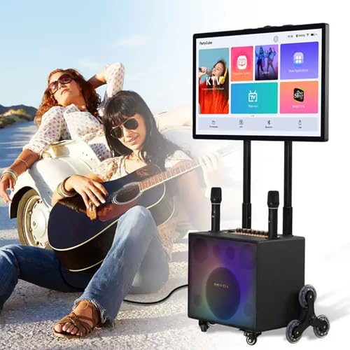 Tragbares Bluetooth-PA-Lautsprechersystem mit Touch-Tablet, drahtlose Mikrofone, LED-Lautsprecher für Karaoke, Veranstaltungen im Freien, Partys Tragbares Bluetooth-PA-Lautsprechersystem mit Touch-Tablet, drahtlose Mikrofone, LED-Lautsprecher für Karaoke, Veranstaltungen im Freien, Partys von Generisch