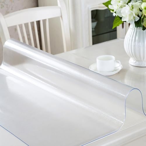 Transparente Schreibtischunterlage, rutschfeste Schreibunterlage, Mattierter Tischschutz 1.5mm dick, Fettdicht PVC Durchsichtige Tischdecke für Haushalt Esszimmer und Esstisch(160cm x 240cm) von Generisch