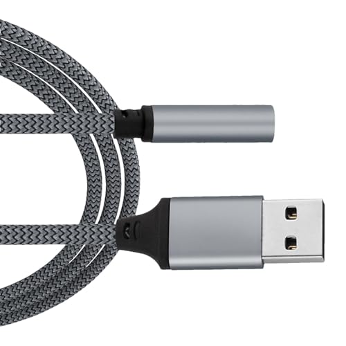 USB-auf-3,5-mm-Klinken-Audio-Adapter,USB-auf-3,5-mm-Audio-Adapter,Externer Soundkartenkonverter - Stereokonverter, Audiokabel für Kopfhörer, PC, Laptop, Desktops von Generisch