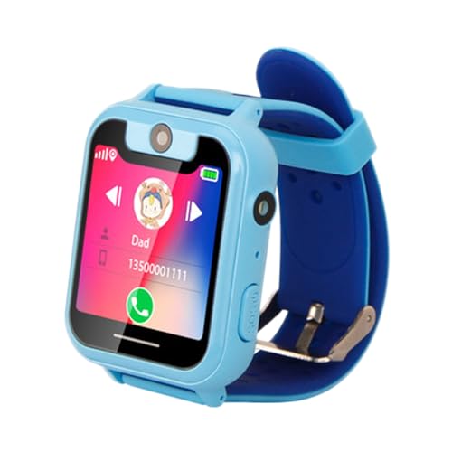 Uhren Kinder Mädchen S6 unterstützt mehrsprachige Smart LBS-Positionierungs-Telefonuhr für Kinder mit Kamera-Taschenlampe Damen Digitaluhr Nachhaltig (Blue, One Size) von Generisch