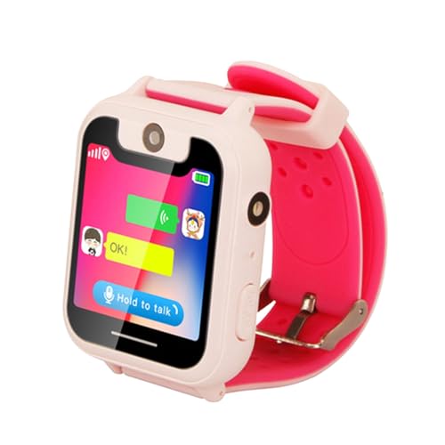 Uhren Kinder Mädchen S6 unterstützt mehrsprachige Smart LBS-Positionierungs-Telefonuhr für Kinder mit Kamera-Taschenlampe Damen Digitaluhr Nachhaltig (Pink, One Size) von Generisch