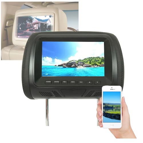 Universal Auto Navigation DVD Player 7 Zoll Auto Kopfstütze Monitor mit Telefon + Bluetooth Verbindung, HD Display, Bildschirm Flip, Abstand Einstellbar von Generisch