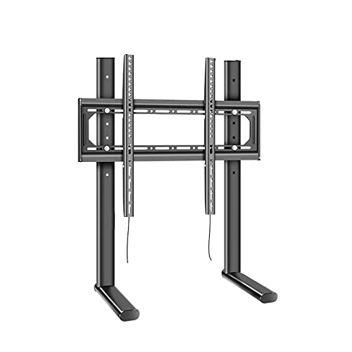 Universeller Tisch-TV-Ständer für Flachbildfernseher mit 107,7 cm (42 - 85 Zoll), höhenverstellbar, Kordelzugschnalle, Schloss-Design, max. 600 x 500 mm, VESA-stabile Basis für TV-Bildschirme von Generisch