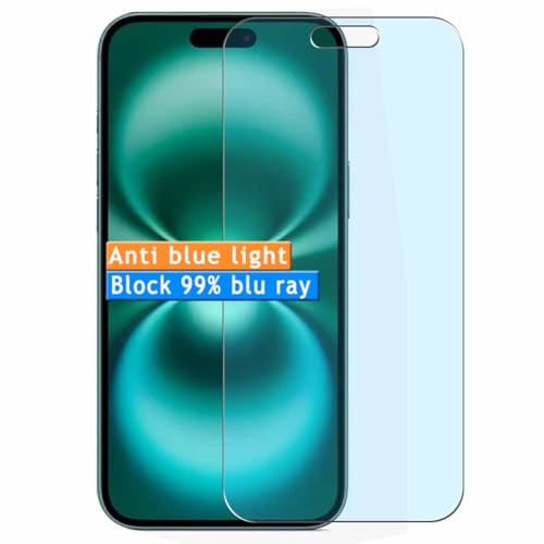 Vaxson 3 Stück Anti Blaulicht Schutzfolie, kompatibel mit iPhone 16, Display Bluelight folie folien Displayschutzfolie （ nicht Panzer Schutz Glas folie SchutzGlas nicht PanzerGlas ） von Generisch