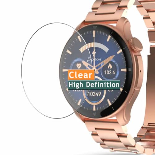 Vaxson 3 Stück Schutzfolie kompatibel mit Pebble Cosmos Vault 1.43" smart watch smartwatch, Display folie folien Displayschutzfolie （ nicht Panzer Schutz Glas folie SchutzGlas nicht PanzerGlas ） von Generisch