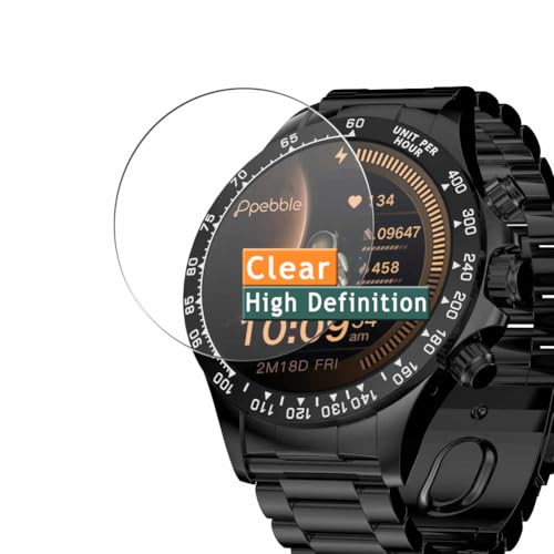 Vaxson 3 Stück Schutzfolie kompatibel mit Pebble Zenith 1.53" smart watch smartwatch, Display folie folien Displayschutzfolie （ nicht Panzer Schutz Glas folie SchutzGlas nicht PanzerGlas ） von Generisch