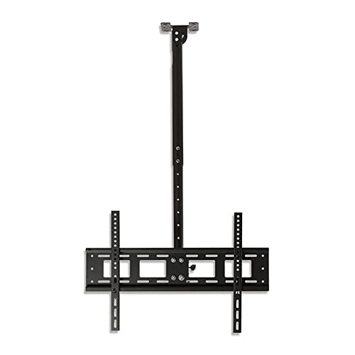 Verstellbare TV-Deckenhalterung, 360° drehbar, neigbar, schwenkbar, TV-Ständer für 101,6 cm (40 - 80 Zoll) LED-Bildschirme, unterstützt bis zu 45 kg, Klappfunktion, Größe 0,65 cm, 2,55 m von Generisch