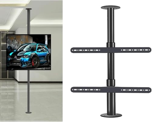 Verstellbarer 360 Grad drehbarer Bodenständer TV-Halterung für 81,3 cm (75 Zoll) LCD-Fernseher neig- und schwenkbare Halterung, Deckenmontage, TV-Halterung für 60-85-cm-Fernseher von Generisch