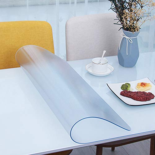 Wasserdichte PVC-Schreibtischunterlage, transparente Tischabdeckung, Schutz, Tischdecke, abwischbar, leicht zu reinigen, Schreibtischunterlage für Büro- und Computertischboden (160 x 300 cm) von Generisch