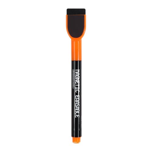 Whiteboard-Marker, 12 Stück, bunte Marker mit feiner Spitze und Radiergummi für Kinder, geruchsarm, dünne Marker für Kalendertafeln Essbare Stifte (Orange, One Size) von Generisch