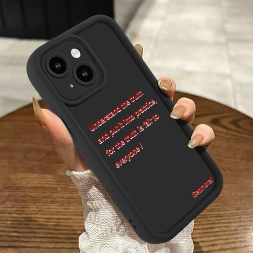 Genmoral Kompatibel mit iPhone 16 Pro 15,5 cm (6,1 Zoll), "Understand The Truth"-Druck, stoßfest, Falltest-zertifizierte Hülle, weiche TPU-Schutzhülle, Rot von Genmoral