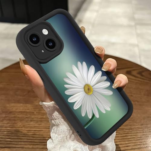 Genmoral Kompatibel mit iPhone 7 Plus/8 Plus, 14 cm (5,5 Zoll), Matte Hülle, weißes Blumenmuster, stoßfeste Abdeckung, weiche TPU-Schutzhülle für Damen und Mädchen, Kratzfeste Handyhülle von Genmoral