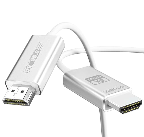 GeoHN.G 10K 8K Glasfaser HDMI 2.1 Kabel 5M, 48Gbps 8K60Hz Superflexibles HDMI 2.1 AOC eARC HDR10 HDCP 2.2&2.3 Dolby Dynamic HDR, Kompatibel mit Blu-ray/Roku TV/PS5/HDTV/SoundBar von GeoHN.G