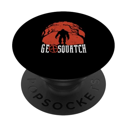 Geosquatch Lustiges Geocaching Sasquatch Outside Geocacher PopSockets mit austauschbarem PopGrip von Geocaching Geocache Shirt Adventure And Travel