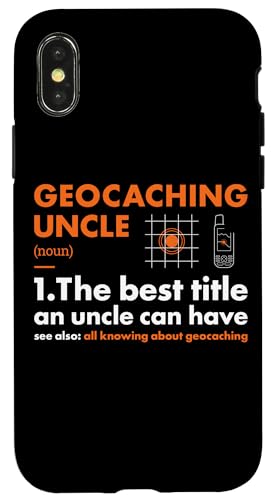 Hülle für iPhone X/XS Geocacher Onkel Definition Geocaching von Geocaching Hobby Present Geocacher Apparel