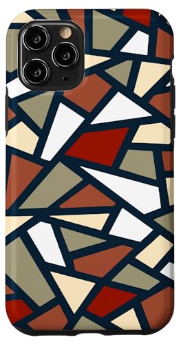 Hülle für iPhone 11 Pro Geodätisches abstraktes Muster 8 Rostbraun Greige Weiß von Geodesic Geometric Gifts Abstract Art Tees taiche