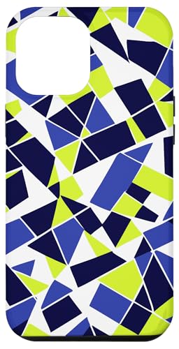 Hülle für iPhone 13 Pro Max Geodätische geometrische abstrakte Kunst 1 blau und gelb von Geodesic Geometric Gifts Abstract Art Tees taiche